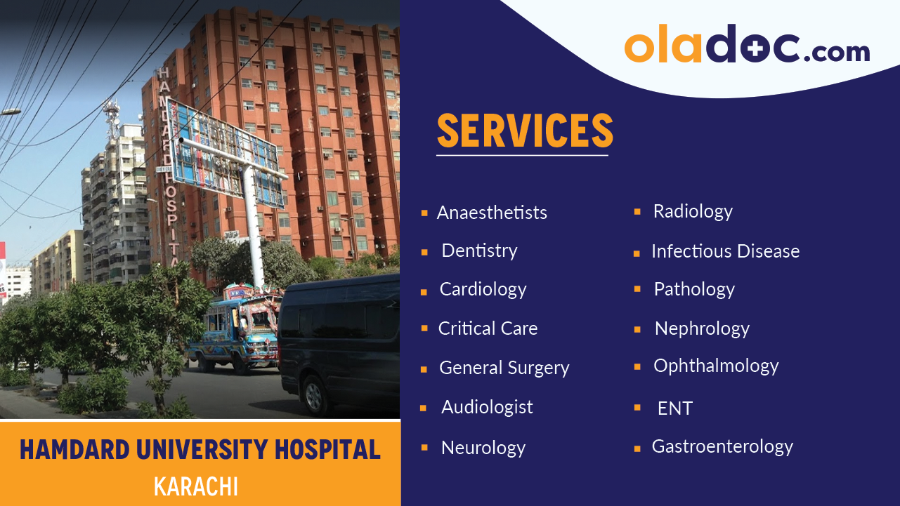 Services Offered by Hamdard University Hospital (Taj Medical Complex) Karachi
